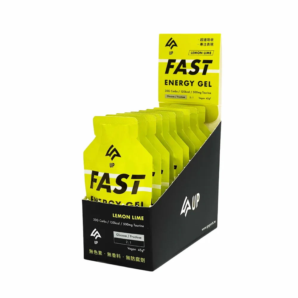 【UP Sports】UP FAST 能量果膠-檸檬萊姆風味 45g*10包