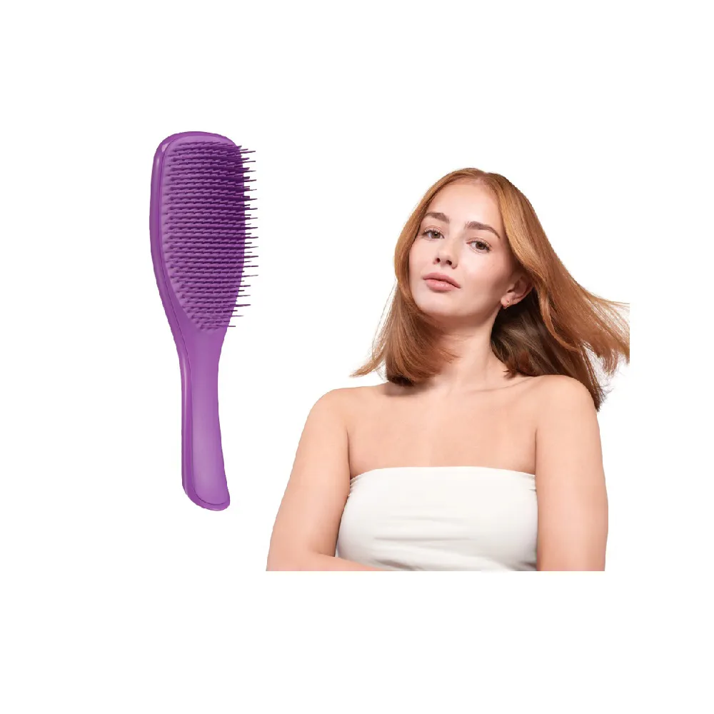 【TANGLE TEEZER 提碁】英倫手握梳-果凍紫(護髮梳/順髮梳/濕髮梳/抗糾結/抗毛躁/王妃梳)