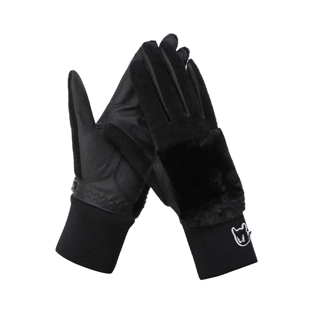 【WAAC】SYNTHETIC LEATHER GOLF GLOVES 女士 高爾夫球手套 雙-黑色(WA24FWWG20199)