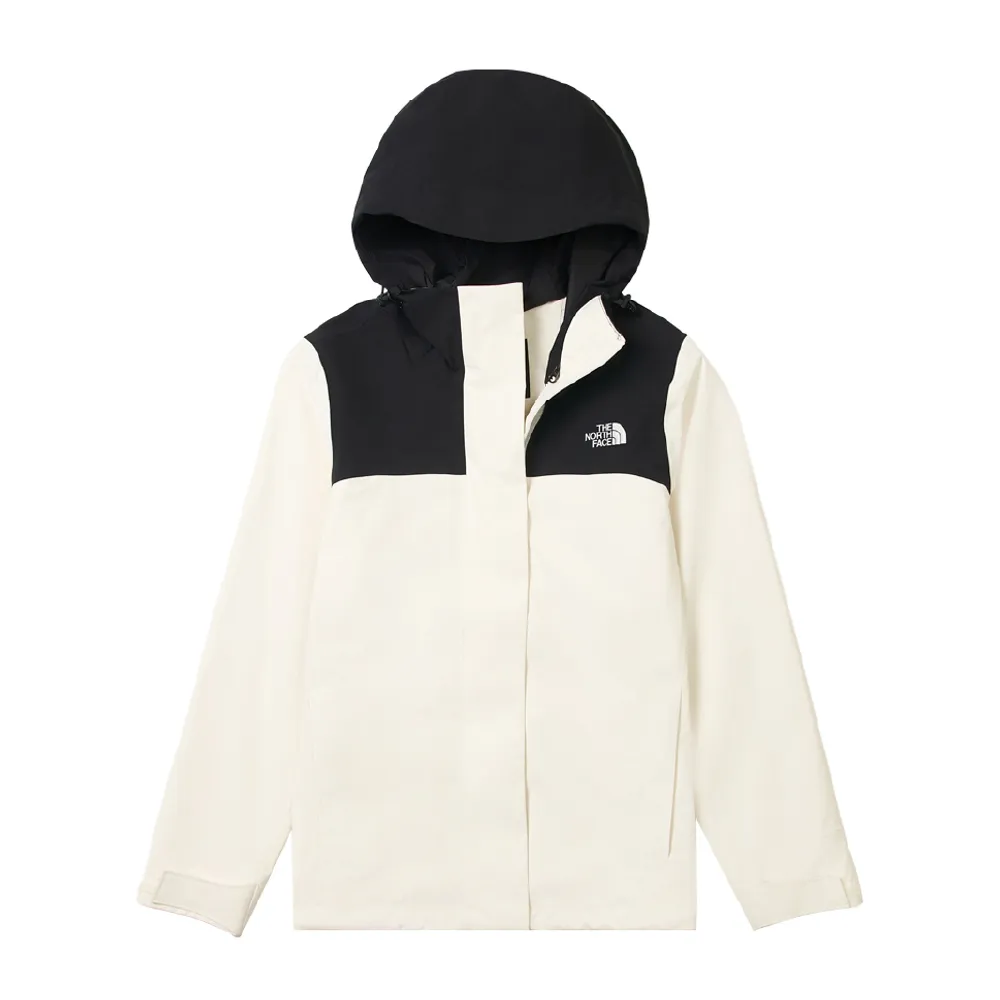 【The North Face】女 DV防水可套接外套 AP《黑/米白》8DX8/登山/防水外套/連帽外套