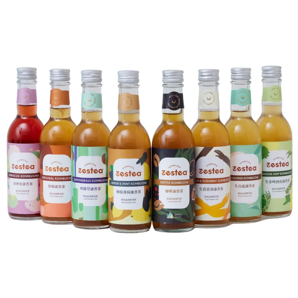 【Zestea Kombucha】2026限量全口味康普茶 300ML*12瓶(無添加、富含益生菌)