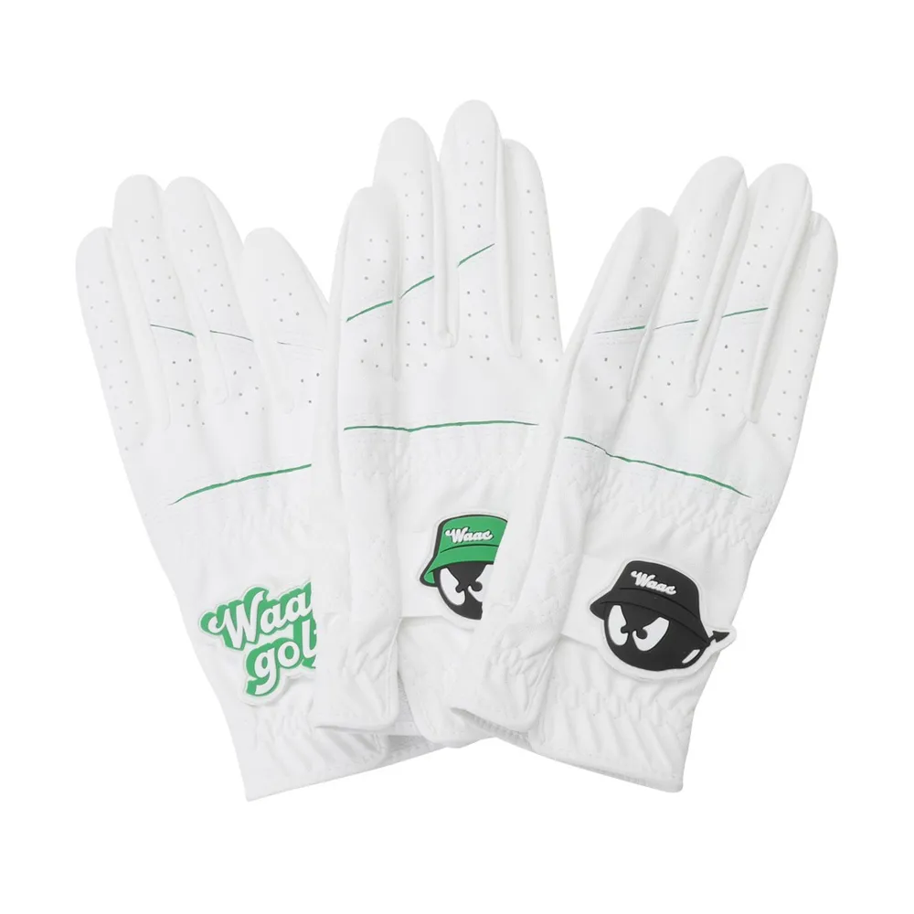 【WAAC】WOMEN SYNTHETIC LEATHER WAACKY GOLF GLOVES 女士 高爾夫球手套 三入組 白色