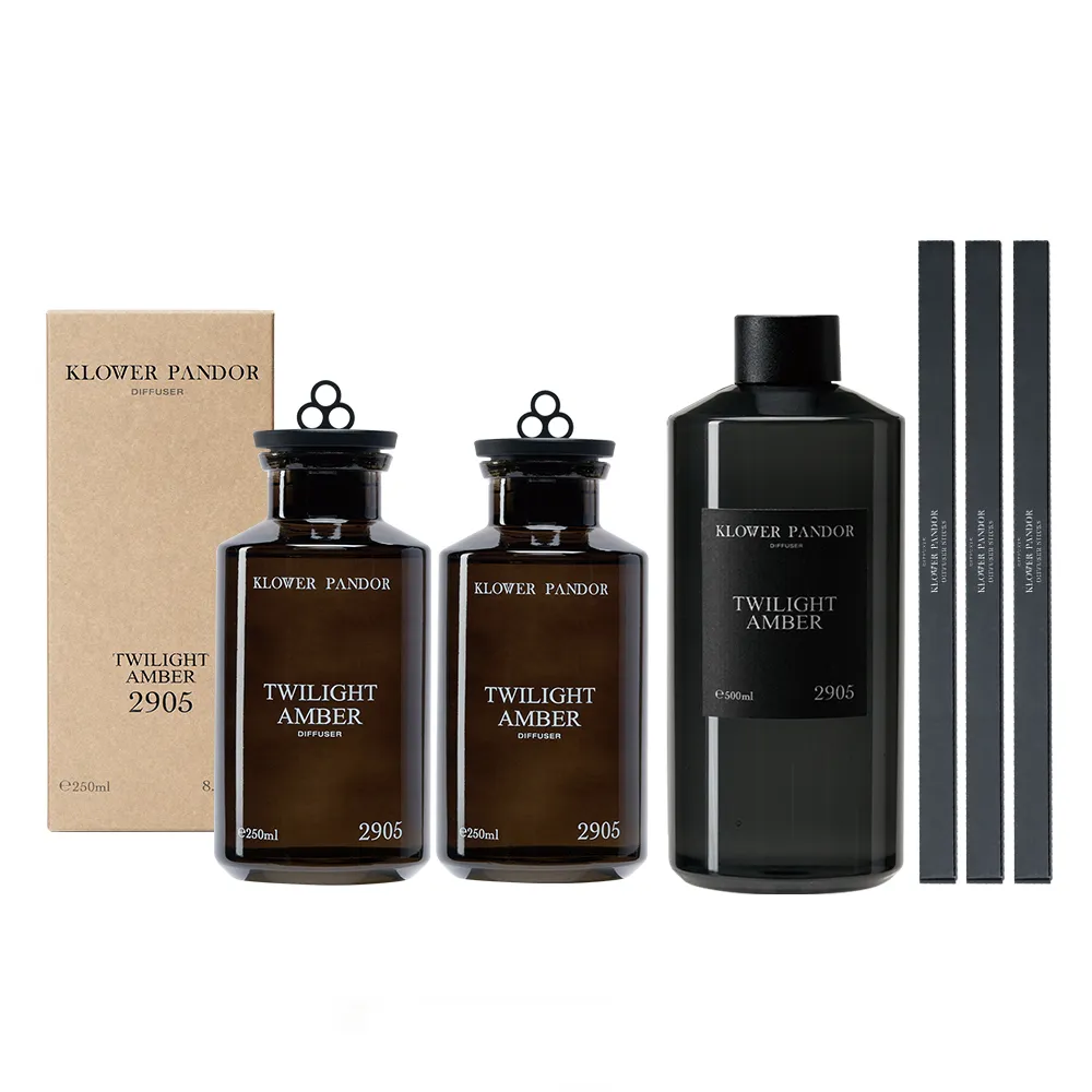 【KLOWER PANDOR】KP記憶香氛 沉浸式空間擴香瓶250ml-2入組+沉浸式空間擴香補充瓶500ml(多款任選)