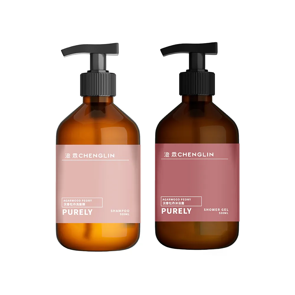 【chenglin 澄霖】澄霖純粹沉香牡丹洗沐組(洗髮精500ML+沐浴乳500ML)
