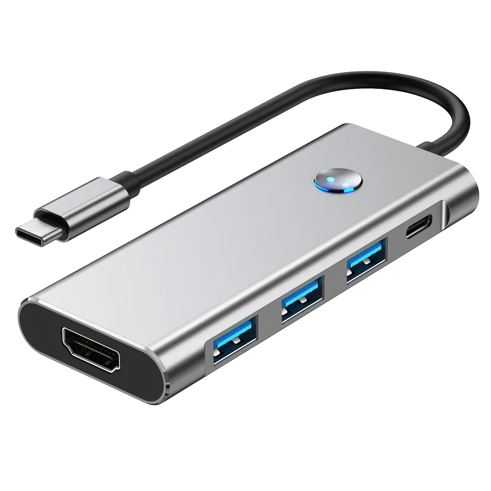【ANTIAN】七合一 多功能轉接器 HDMI轉接線 USB3.0集線器 Mac筆電轉接頭