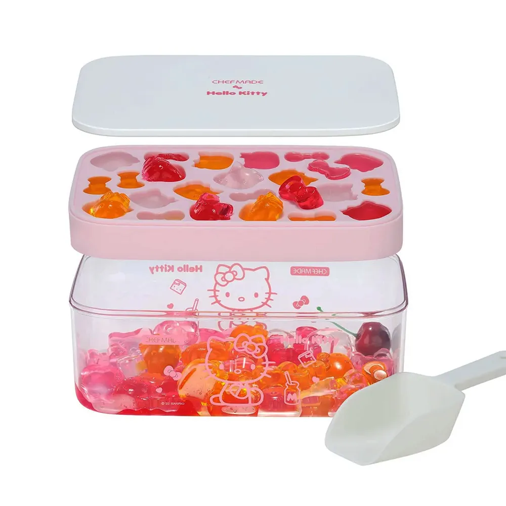 【美國Chefmade】Hello kitty 凱蒂貓造型 矽膠製冰儲冰盒(CM065)