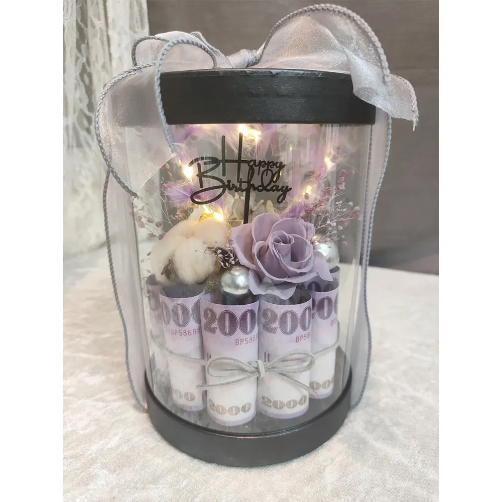 【OSTARA FLORIST 奧斯塔拉花藝】永生花生日蛋糕(永生花材、不凋玫瑰、永生配材、有錢花蛋糕)