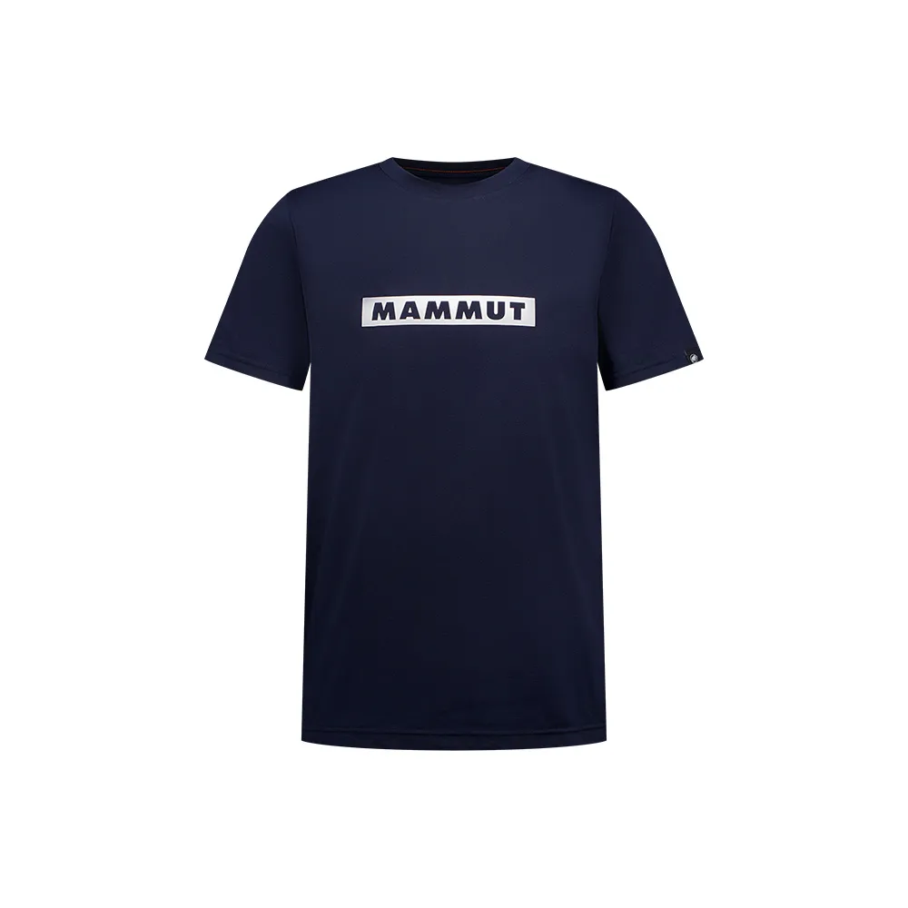 【Mammut 長毛象】QD Logo Print T-Shirt AF Men 快乾LOGO短袖T恤 男款 海洋藍/白 PRT2 #1017-02012