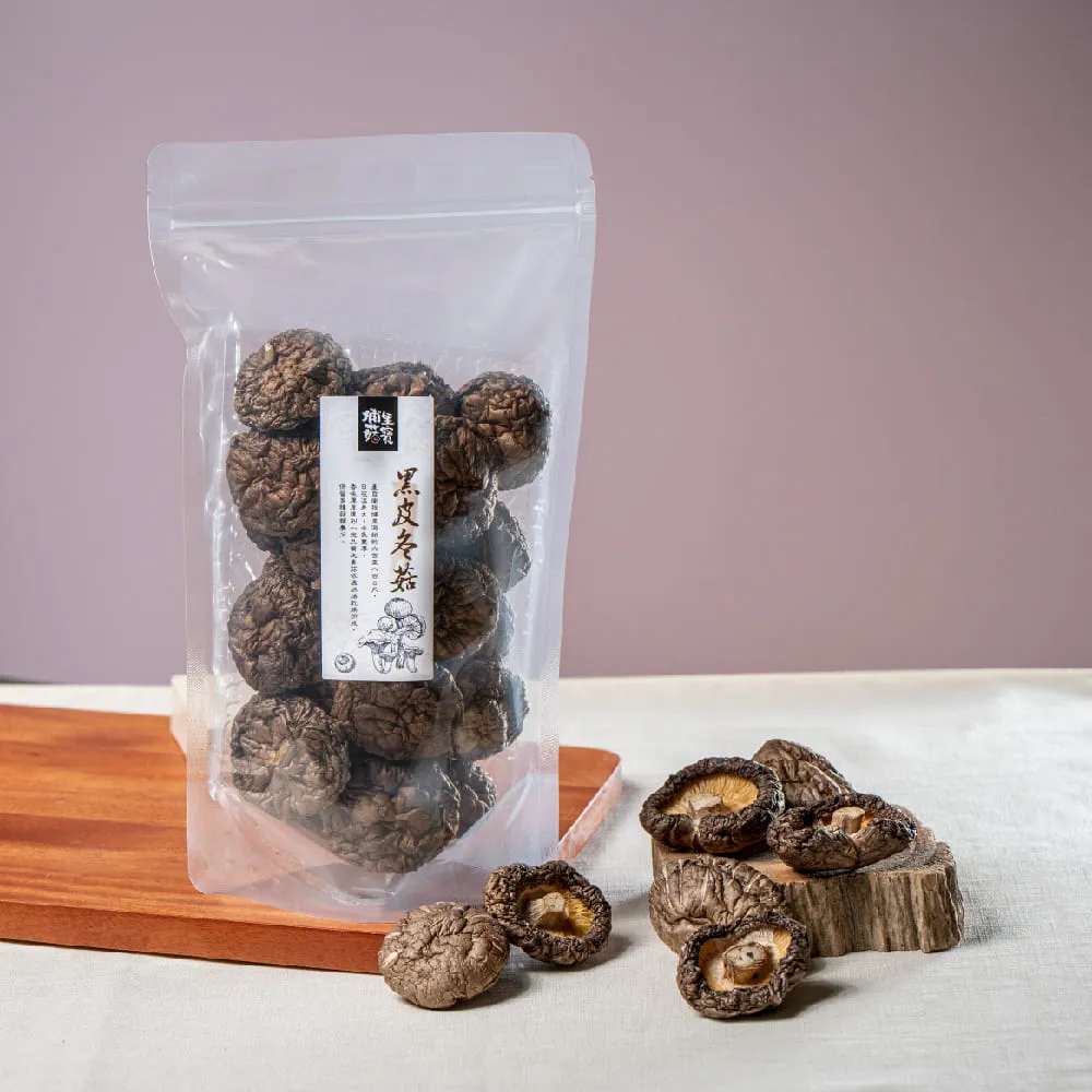 【GoodFood 好福食品】埔里菇寶 台灣認證黑早香菇 黑皮冬菇(大菇4-6公分/100g*2包入 伴手禮 南北乾貨)