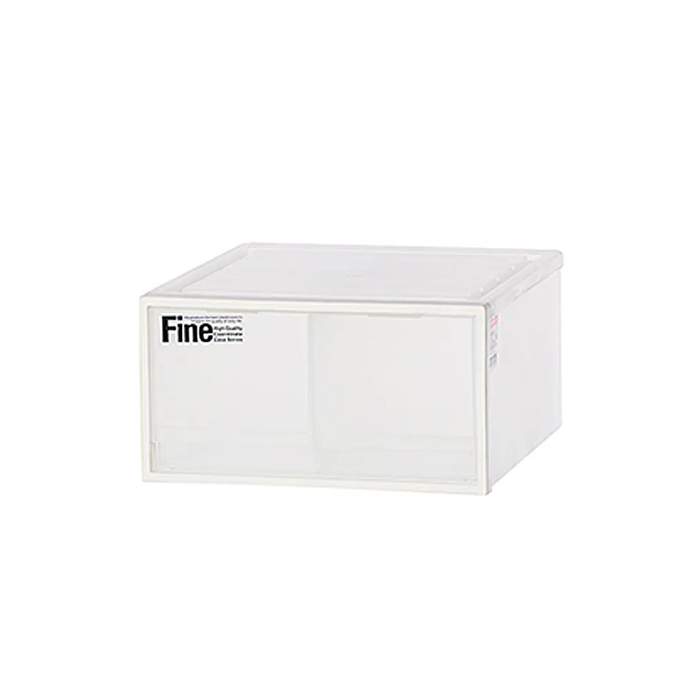 【KEYWAY 聯府】面寬40cm Fine雙抽式整理箱20L-3入(抽屜 收納箱 置物箱 台灣製 無印風 CK72)