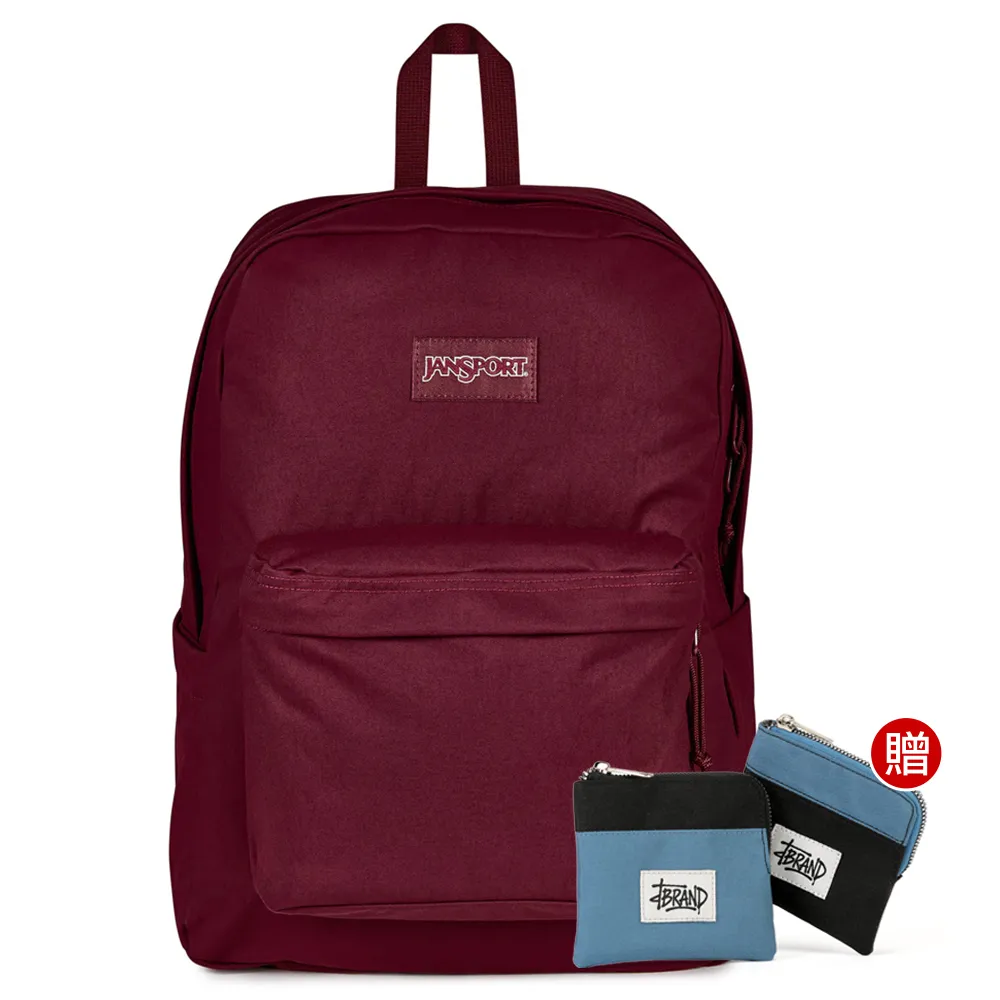 【JANSPORT】雙11 SUPERBREAK PLUS FX 校園系列後背包(櫻桃紅)