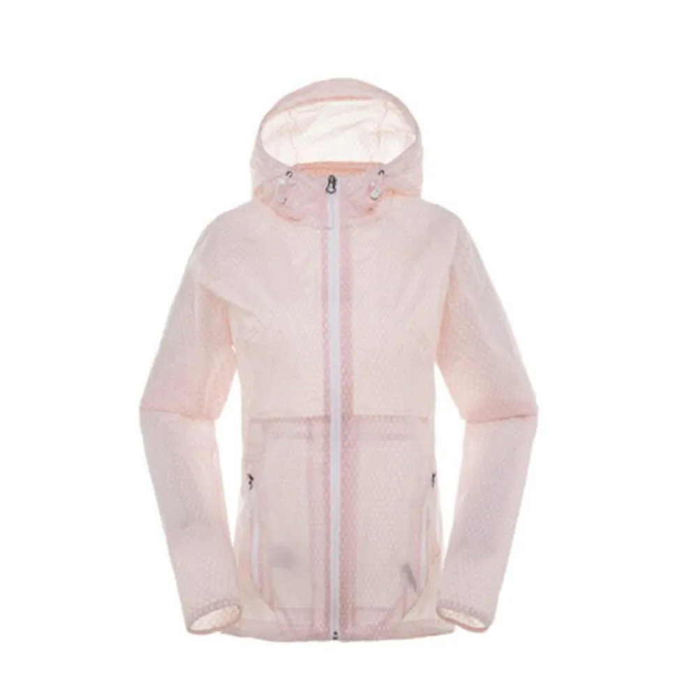 【The North Face】女 DryVent防風防水連帽外套《粉白》3CHS/夾克/風雨衣/休閒外套(悠遊山水)