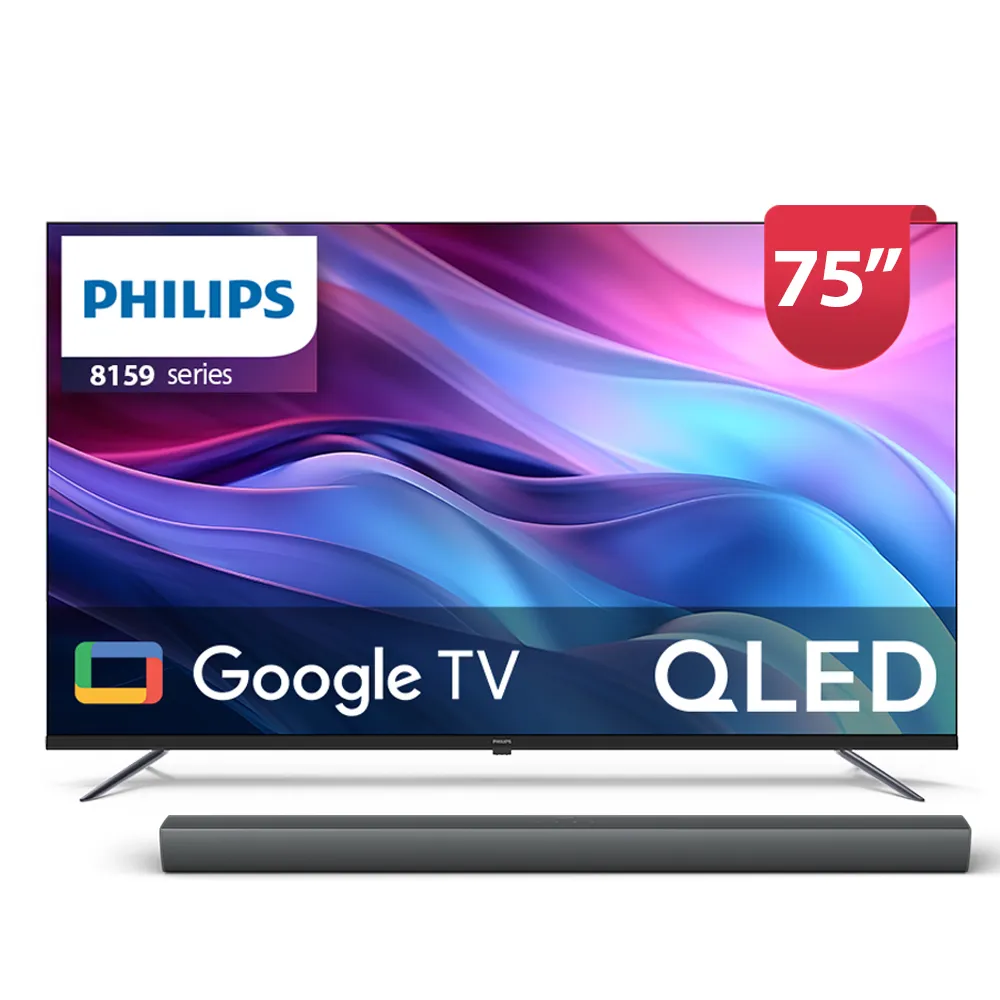 【Philips 飛利浦】75型4K QLED Google TV 智慧聯網顯示器 (75PQT8159)
