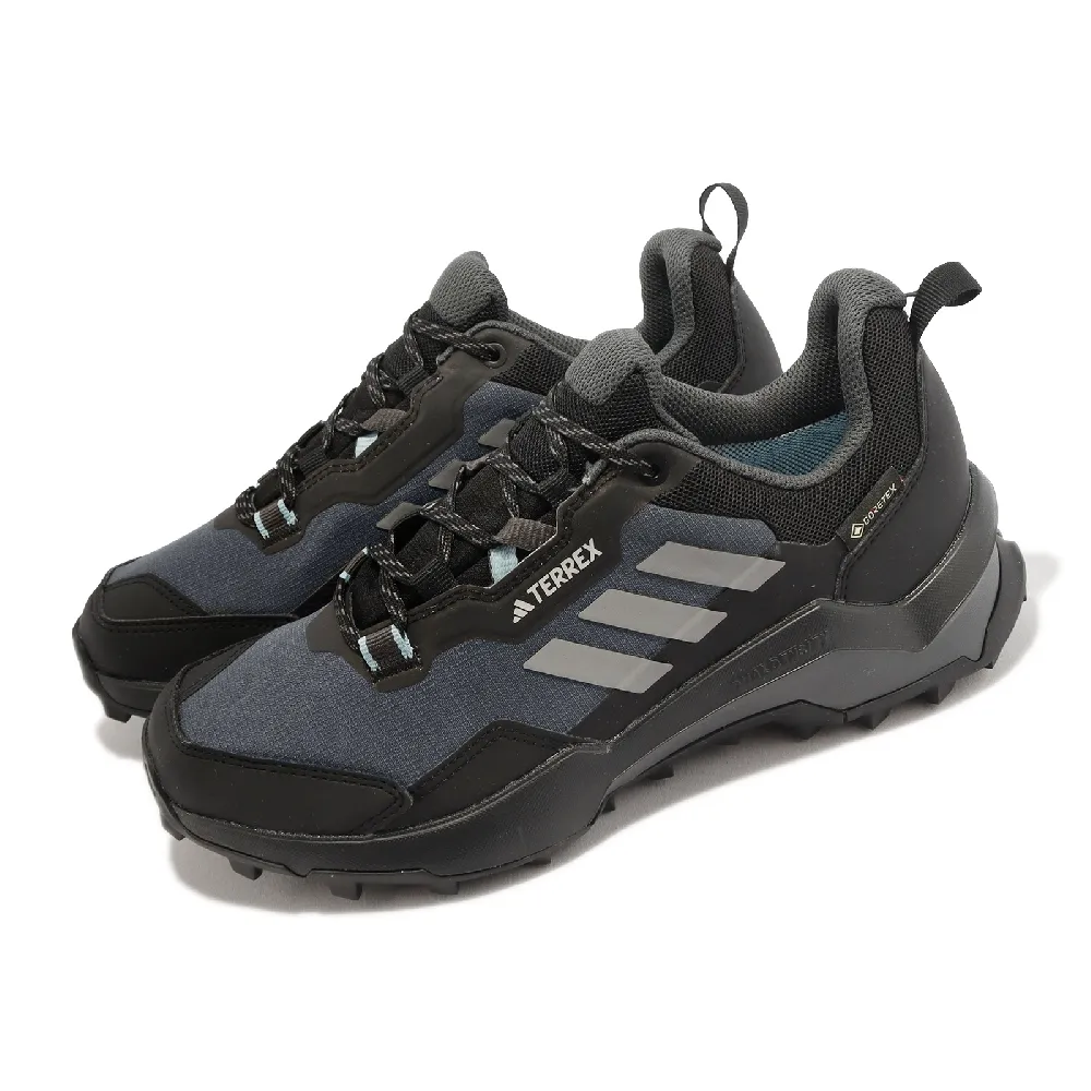 【adidas 愛迪達】戶外鞋 Terrex AX4 GTX W 女鞋 黑 灰 防水 登山 越野 郊山 (HQ1051)