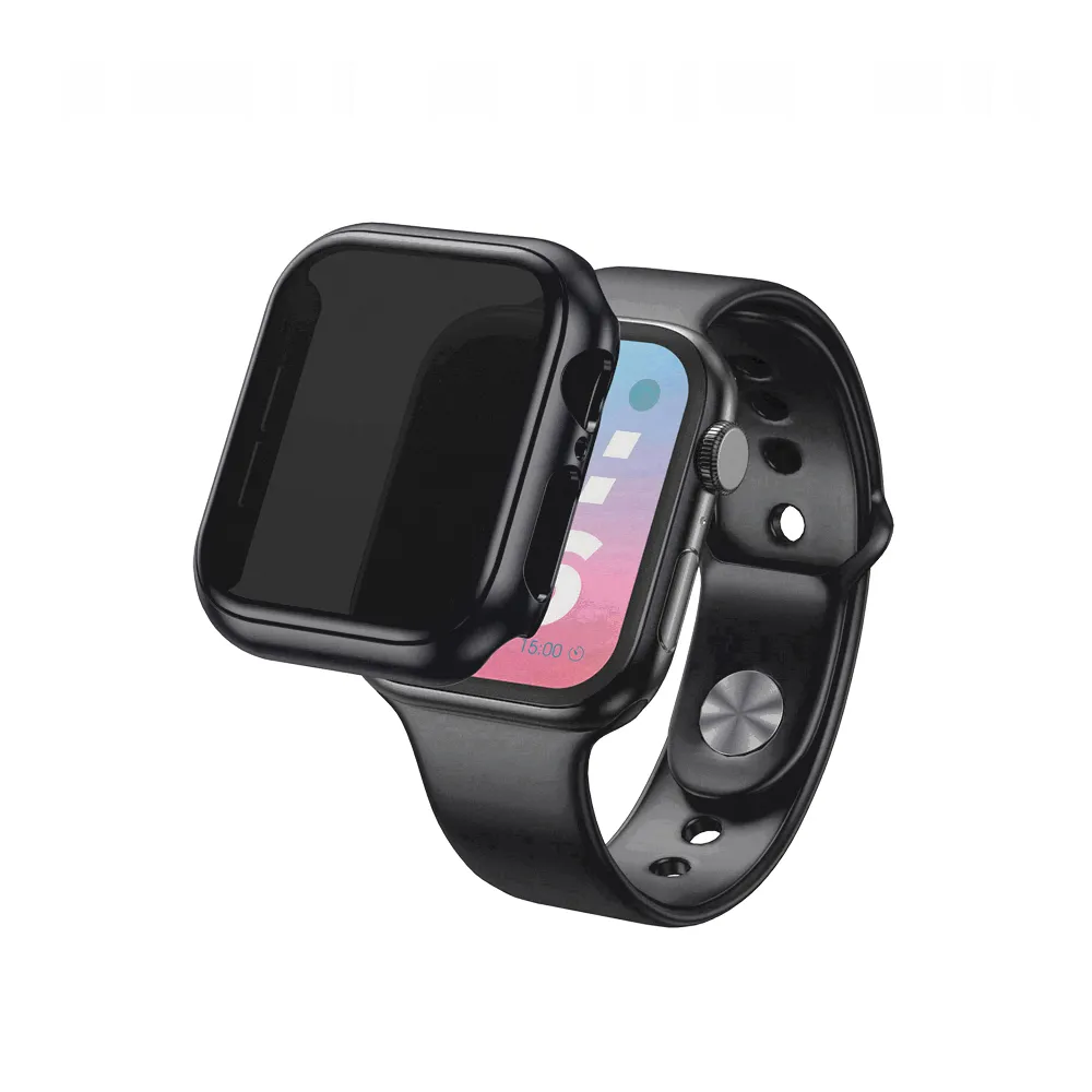 【Casestudi】AppleWatch 11/10 46mm Impact 防窺玻璃錶殼-黑色(46mm Apple Watch)