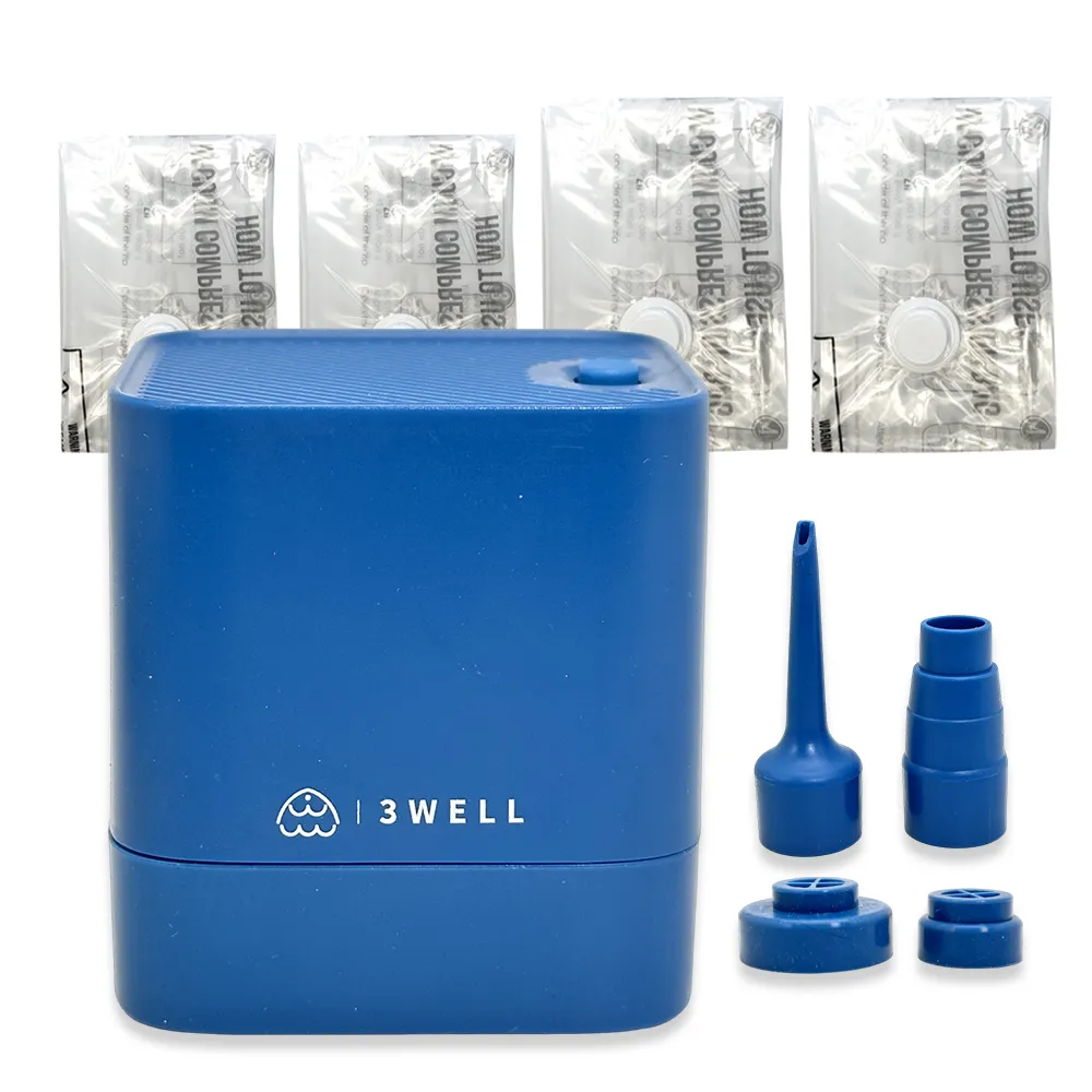 【3Well】2in1 魔速方塊抽充氣機含2大2中真空壓縮袋(露營抽充氣極快神器 抽氣幫浦 真空機)