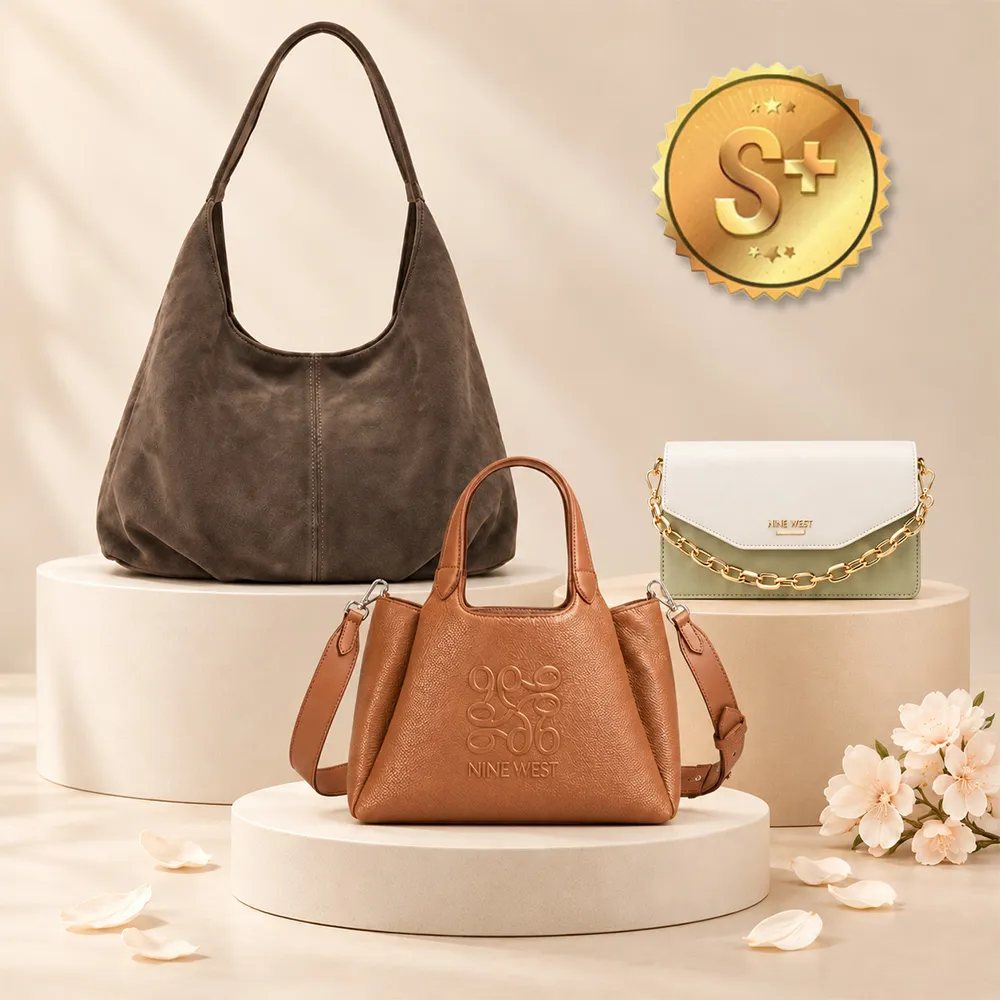 【NINE WEST】雙11限定。多品牌 S+級福利品 真皮HOBO包 手提托特包 斜背包 手提包 水桶包(NG品)