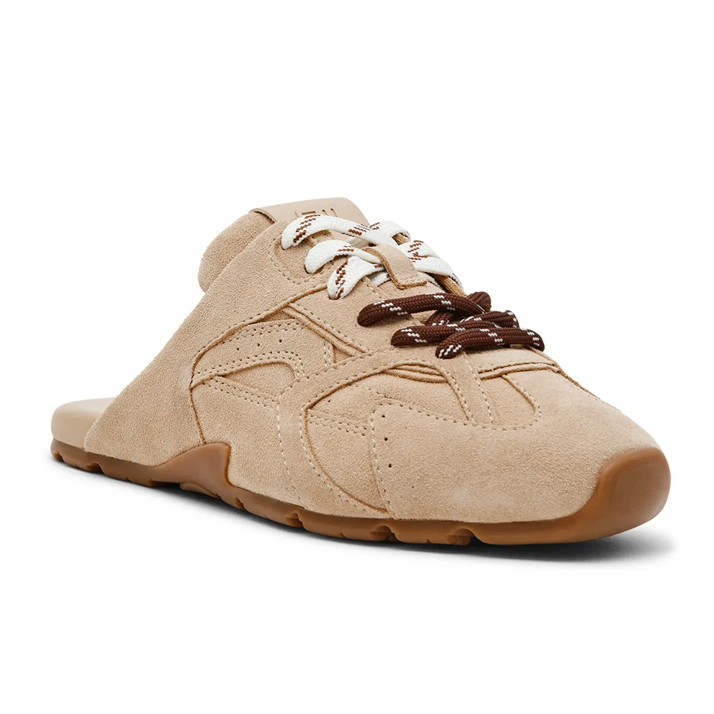 【steve madden】麂皮雙鞋帶前包拖鞋 ASIEL-MULE(棕色)