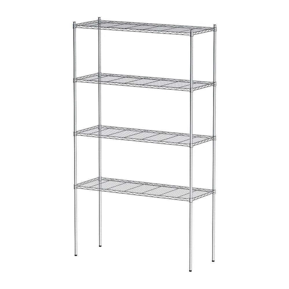 【dayneeds 日需百備】輕型 120x45x210公分 電鍍（鎖管）四層架(鐵力士架/收納層架/展示架/層架/鐵架)