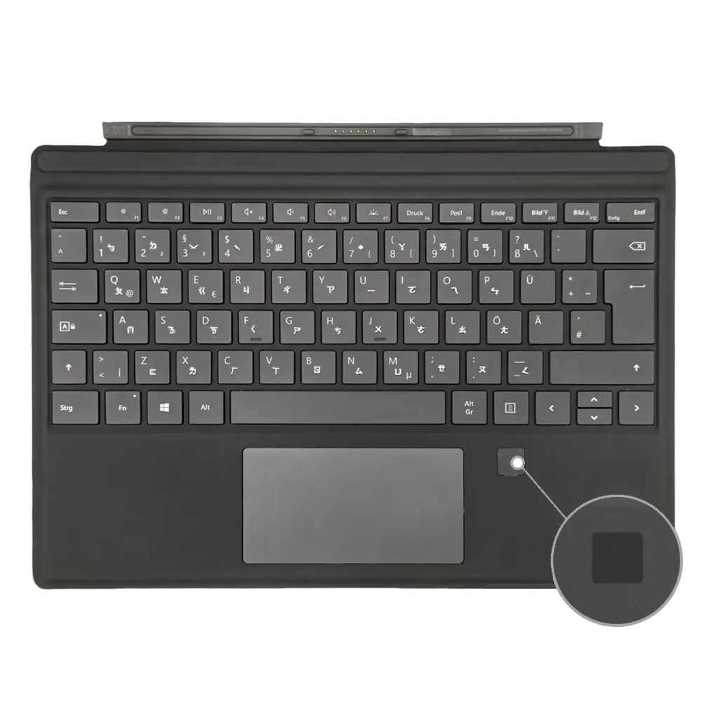 【Microsoft 微軟】A級福利品 Surface Pro 原廠實體鍵盤保護蓋(歐洲規格/無筆槽/指紋解鎖/適用Pro3至Pro7)