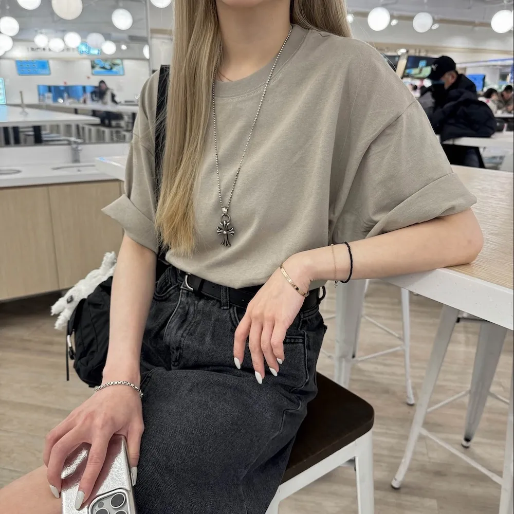 【AMERO】男裝 女裝 短袖寬大素面短T(男裝 女裝 短袖寬大素面短T 落肩 情侶裝)
