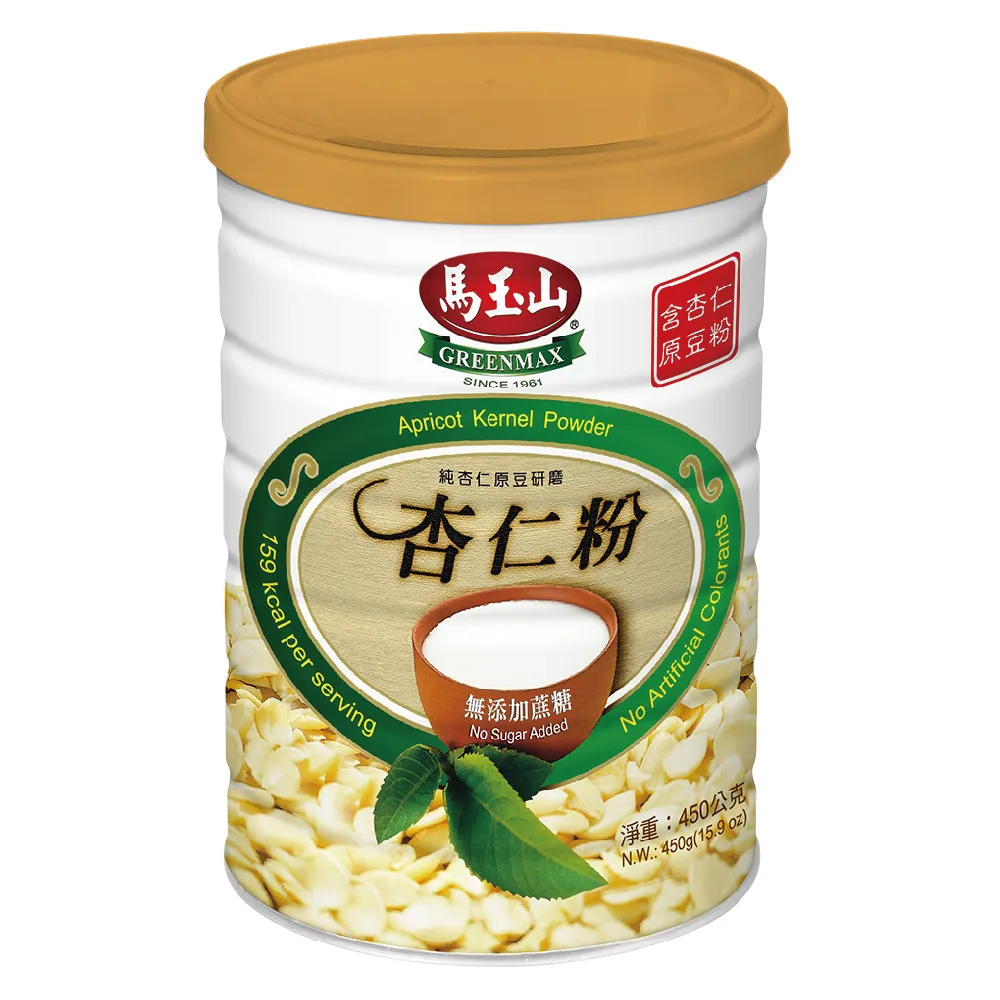 【馬玉山】杏仁粉無添加蔗糖450g(箱購12罐)