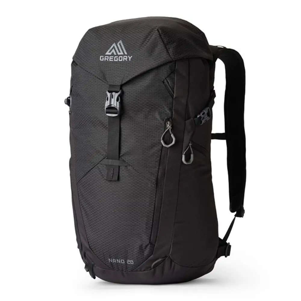 【Gregory】NANO 28L 多功能休閒後背包.雙肩背包.通勤上學書包.水袋背包(153034-9974 光學黑)