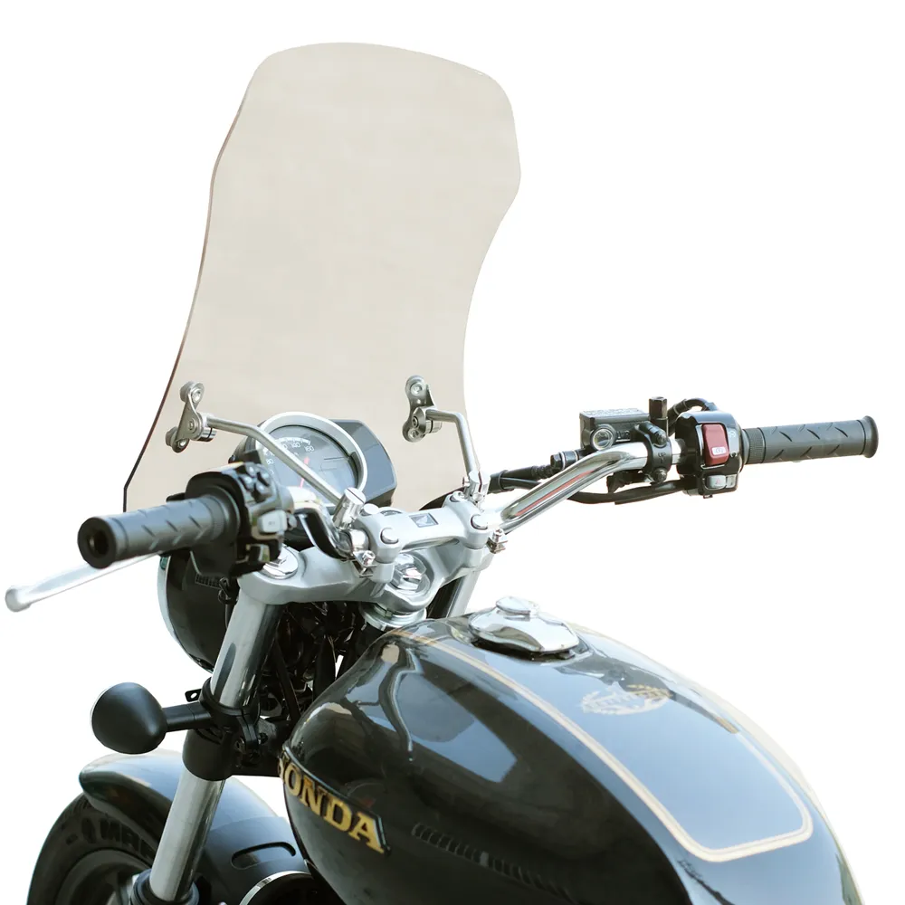 【Supamoto】通用擋風鏡—加長淺灰(風鏡/復古/整流罩/檔車/街車/CT125/CB350/機車改裝)