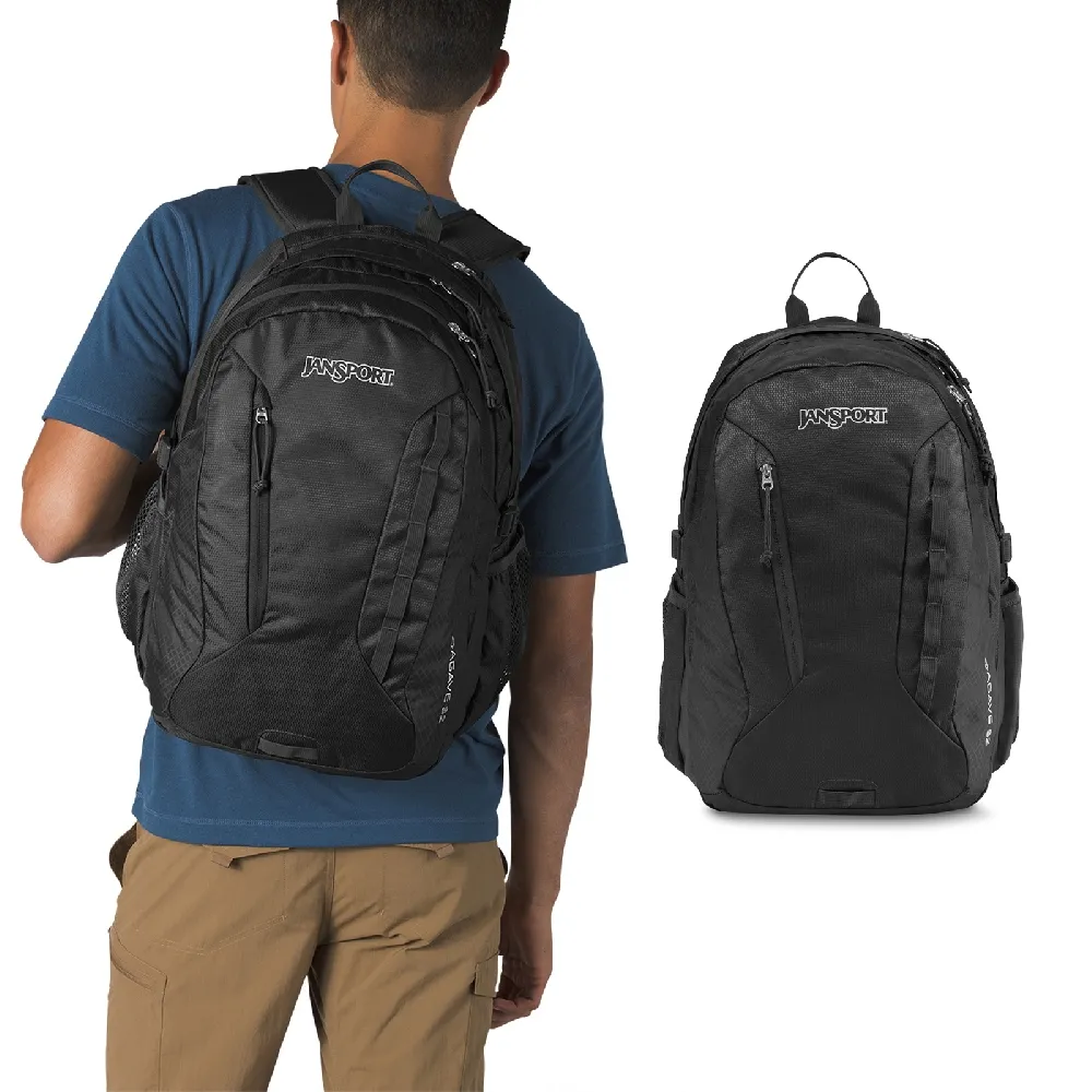 【JANSPORT】雙11 後背包 Agave 黑 15吋筆電包 透氣背帶 雙肩包 包包 JS00T14F008