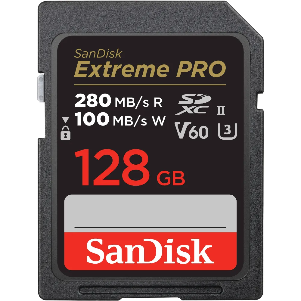 【SanDisk 晟碟】[全新版 再升級] 128GB Extreme PRO SDXC UHS II 記憶卡 280MB/s(專業攝影 原廠永久保固)