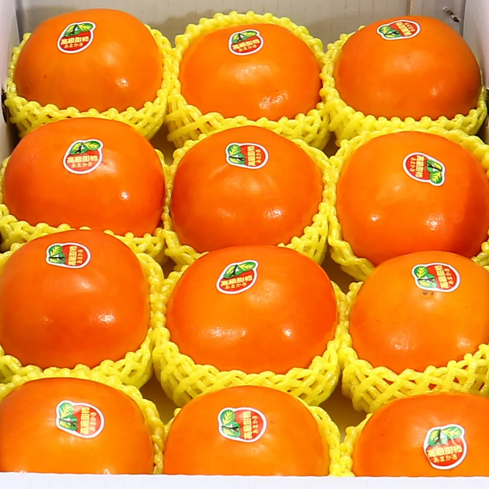 【愛蜜果】台灣高山特級8A甜柿13入原裝箱(約266-303g/顆)