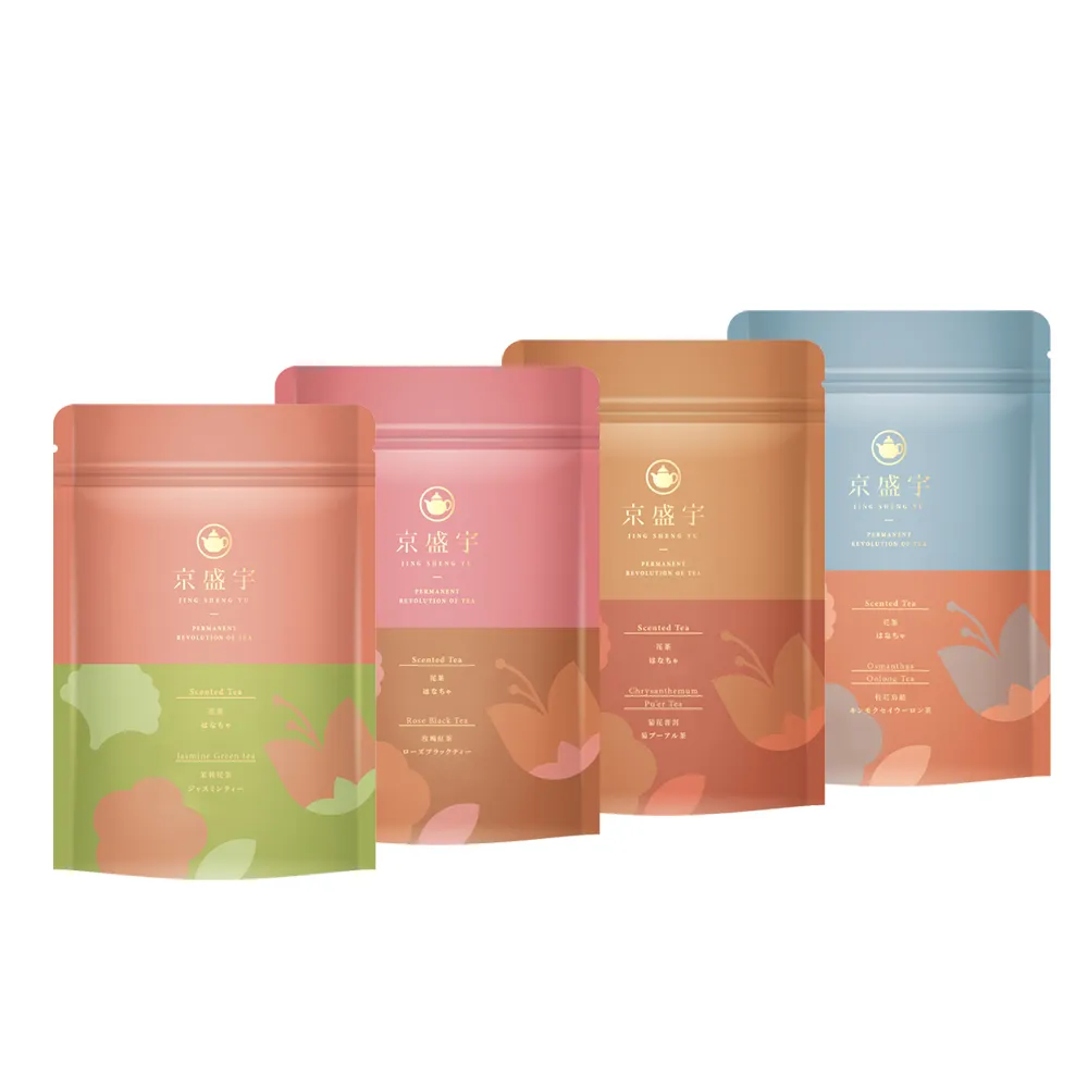 【京盛宇】花茶系列 10入茶包x1袋(茉莉花茶/桂香烏龍/玫瑰紅茶/菊花普洱)