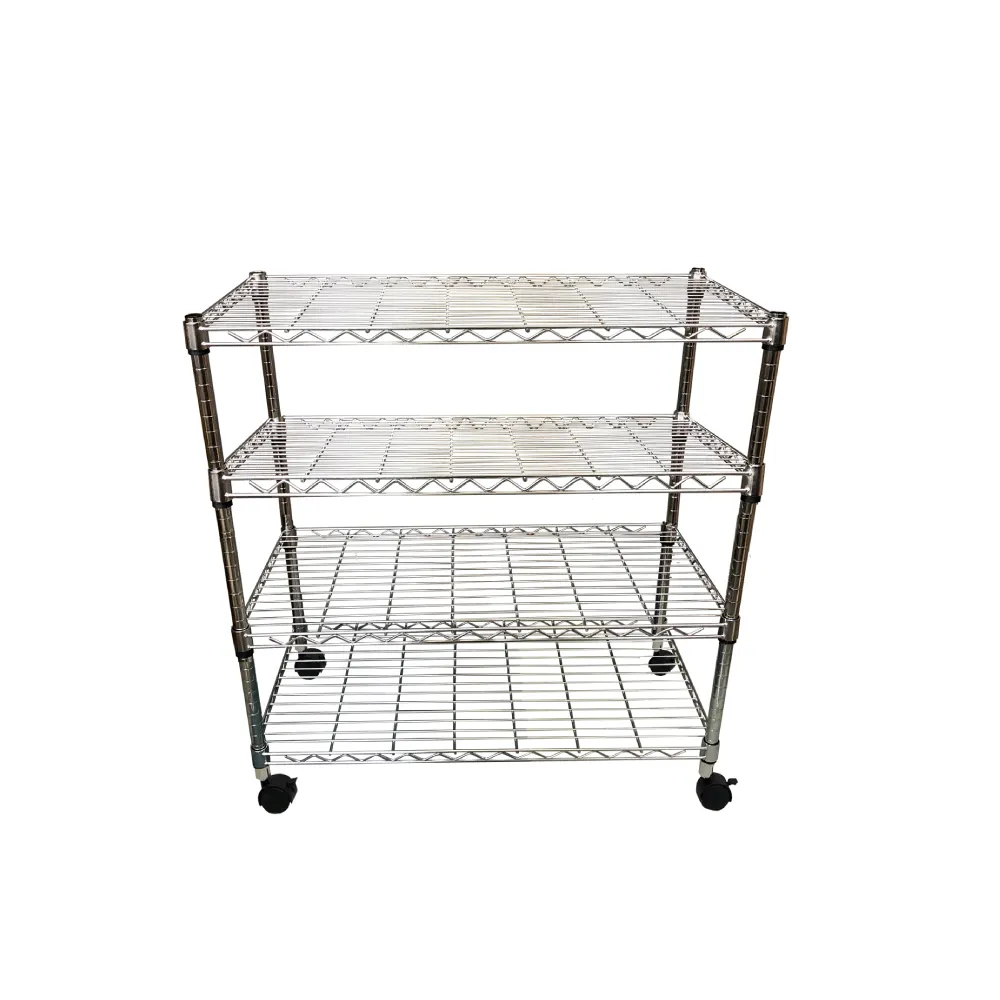 【A+Courbe】MIT耐重四層架-附輪45x90x95cm(鐵力士架/鐵架/收納架/置物架/層架/架子)