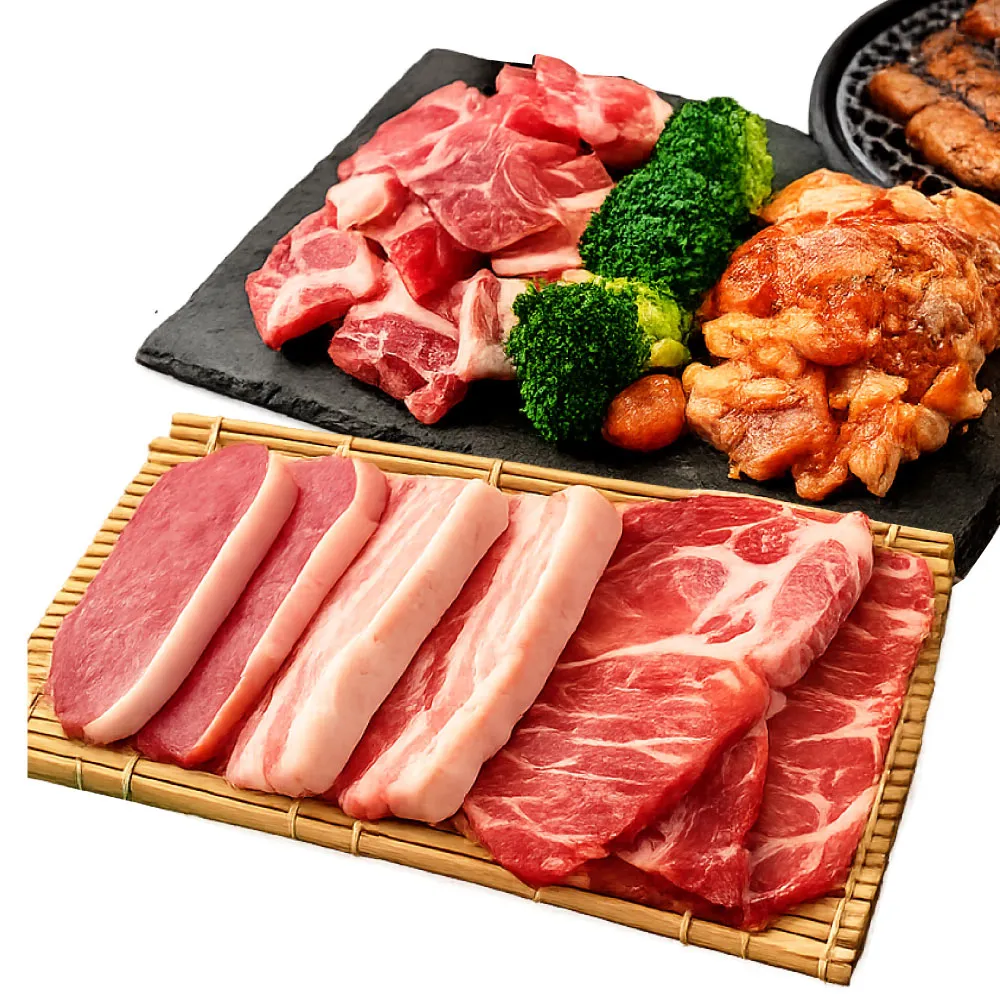 【約克街肉舖】經典韓式燒肉全套組(1.3kg/組_中秋烤肉/露營燒烤)