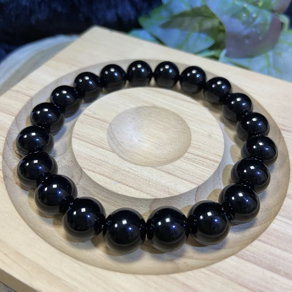 【Cozy 世界水晶原礦與茶】黑曜石 12mm 81-2(具有招財旺運的能量)