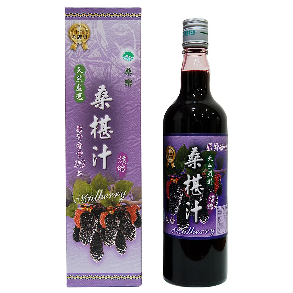 【農會】花蓮農會 桑樂桑椹汁無糖600mlX1瓶