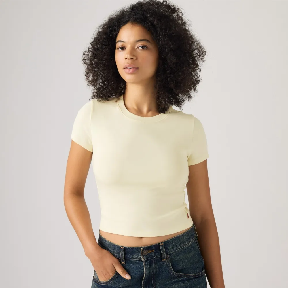 【LEVIS】基本款貼身短Tee / 微彈性 女生上衣 熱賣單品 0085R-0002