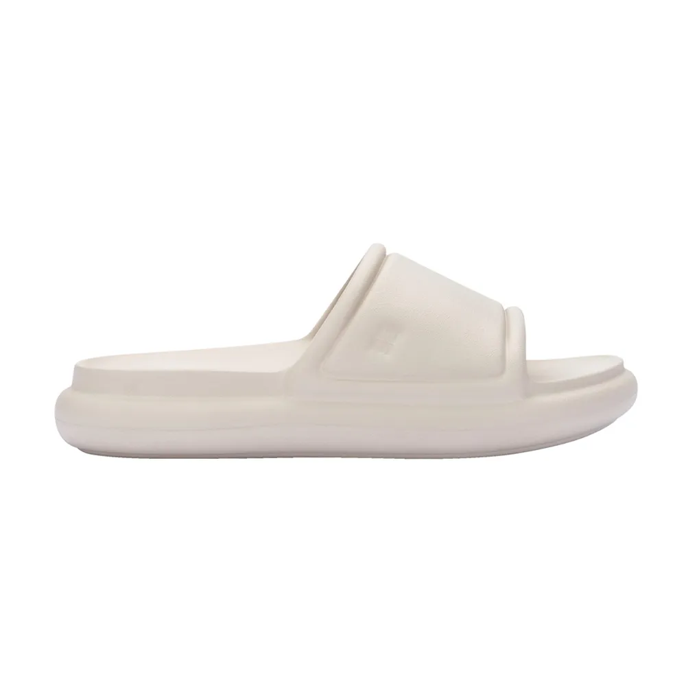 【Melissa】極簡素色寬帶拖鞋(米色) 防潑水
