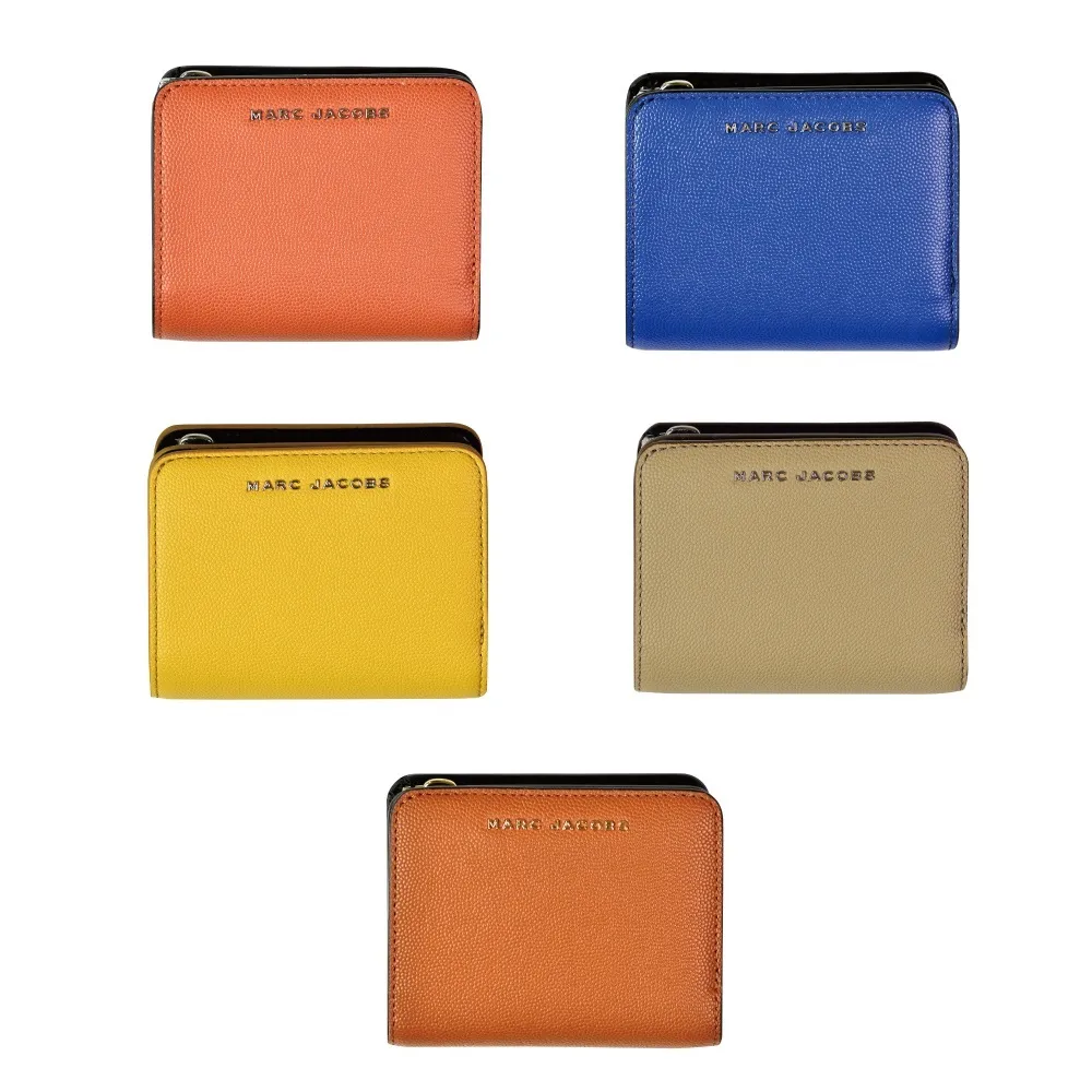 【MARC JACOBS 馬克賈伯】雙11 LOGO短夾 零錢款(MARC JACOBS 馬克賈伯 魚子醬壓紋 立體L