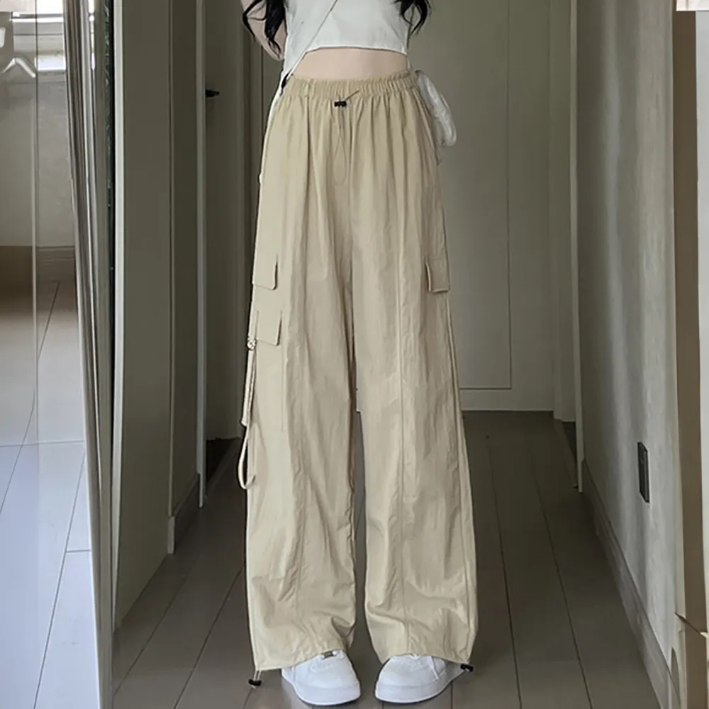 【ONEY 歐妮】★降落傘速乾運動工裝褲(女裝/長褲/休閒褲/運動褲/錐形)