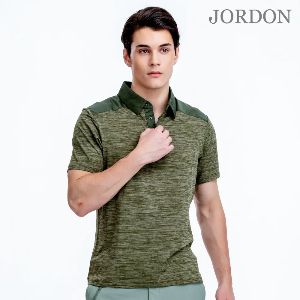 【JORDON 橋登】吸濕排汗運動休閒POLO衫(綠色/男上衣/短袖)
