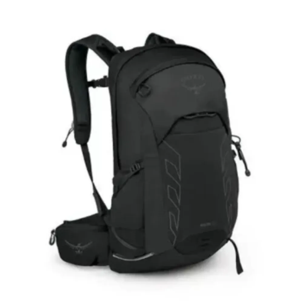 【Osprey】雙11 ☆新改款☆ Talon 22 輕量化登山背包 男 黑煤灰色(輕量旅行後背包 快速移動單車