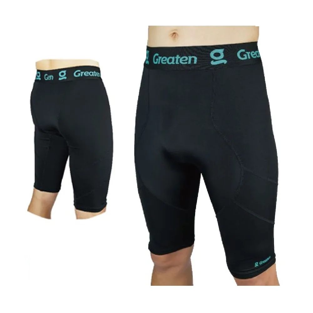 【海夫健康生活館】Greaten 極騰護具 機能壓縮 5分褲 L(0003PA)