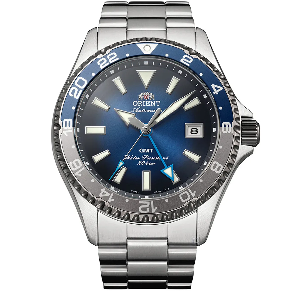 【ORIENT 東方錶】GMT 兩地時間 機械手錶 男錶 限量-RA-BC0005L/42.8nn藍色