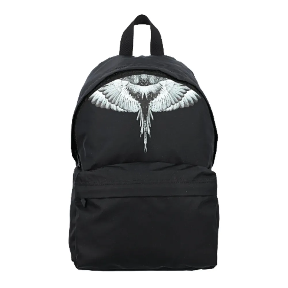 【MARCELO BURLON】羽翼印花 後背包(黑色)
