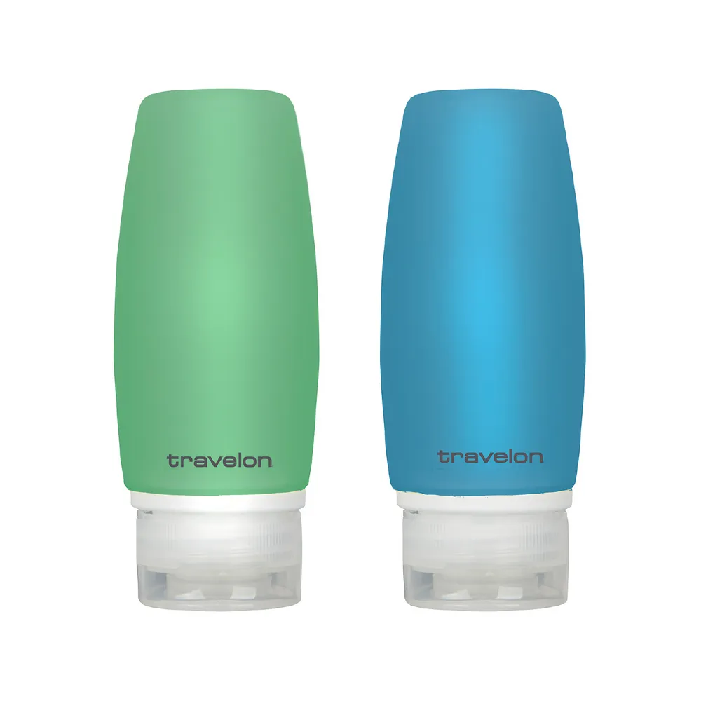 【Travelon】美國 旅行分裝瓶2入 海藻89ml / 沐浴乳 洗髮精 乳液瓶 保養品空瓶