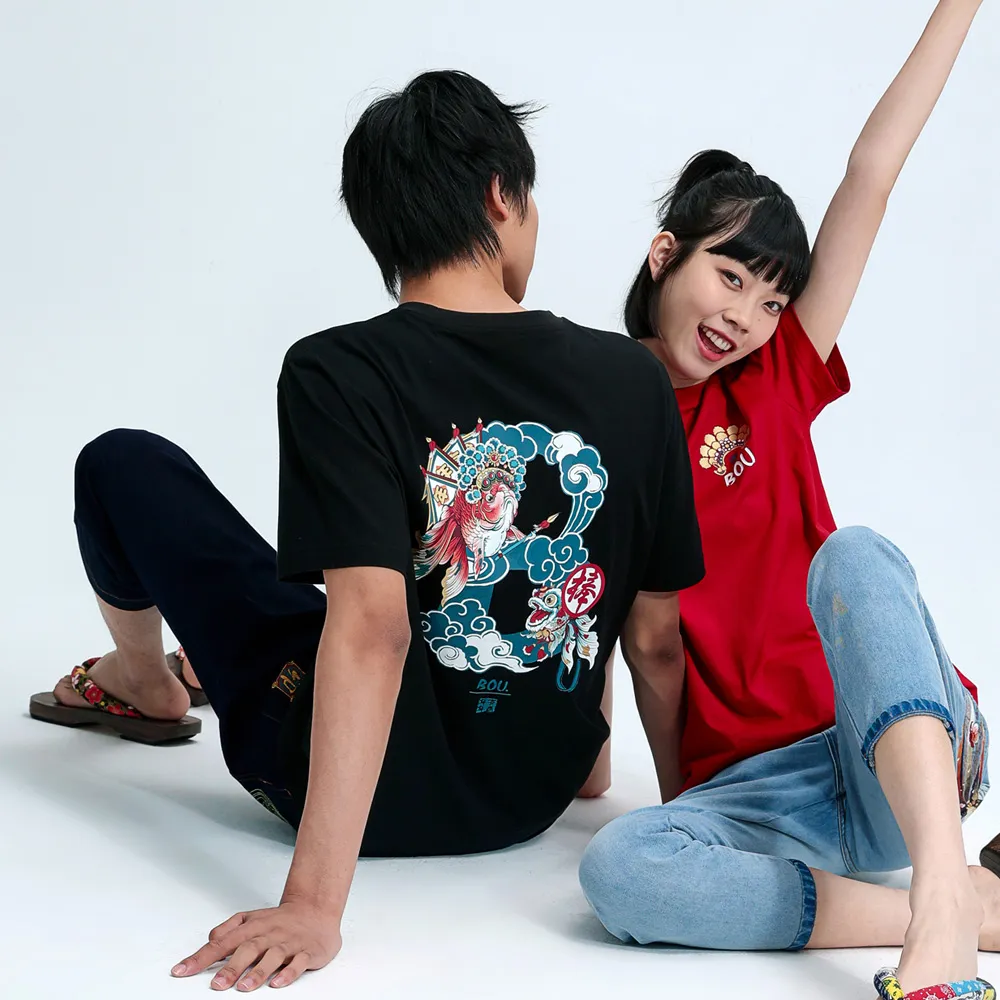【BLUE WAY】男裝 女裝 獨家限量新品年年有魚印花 短袖 上衣-日本藍