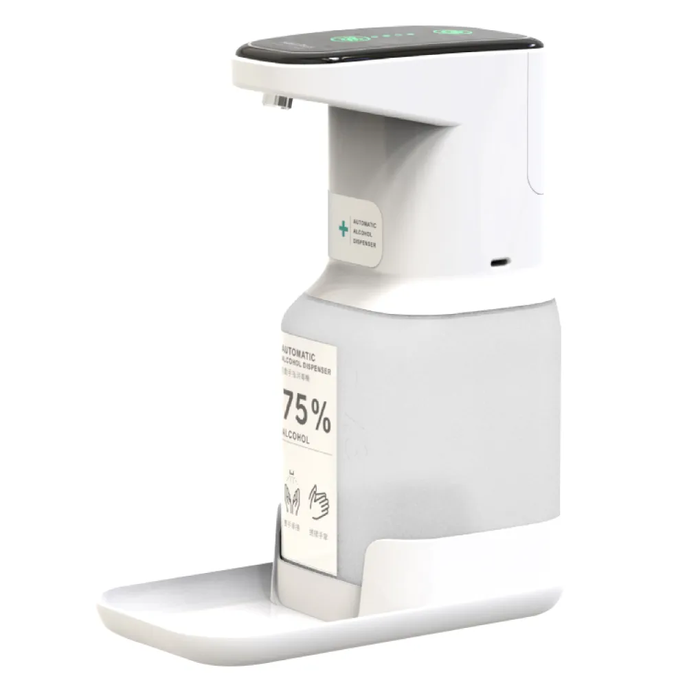 【HM3】自動手指消毒器 ST-D03 白 + HM PLUS 清潔抗菌乾洗手液 1000ml/瓶(光感應 免觸碰 乾洗手 酒精消毒)