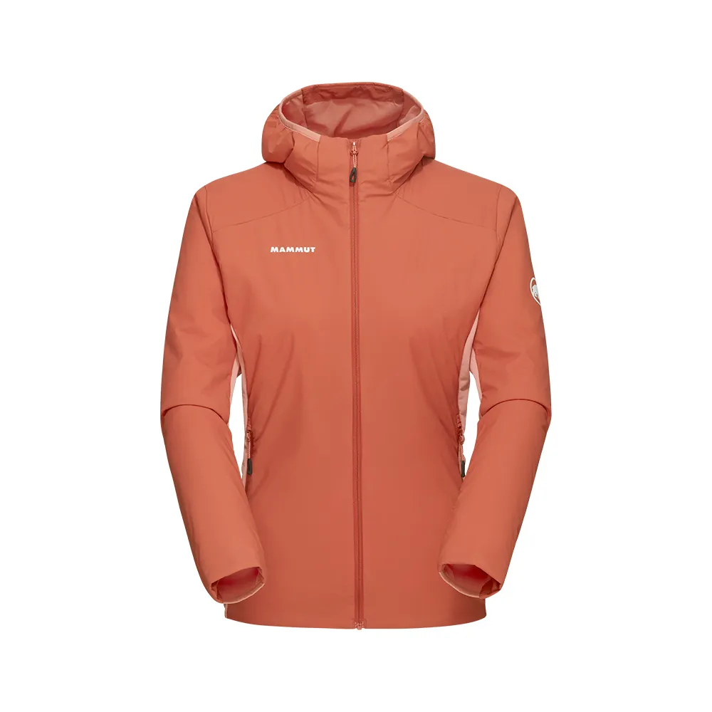 【Mammut 長毛象官方直營】Rime Light IN Flex Hooded 機能化纖連帽外套 磚紅/石英粉 女款 #1013-03170