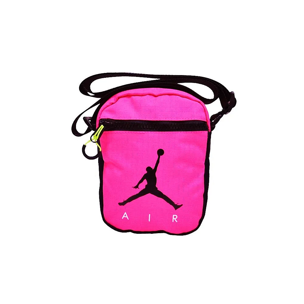 【NIKE 耐吉】NIKE AIR JORDAN 側背包 小方包 斜背包 小包 輕便 桃紅(9A0197-A96)